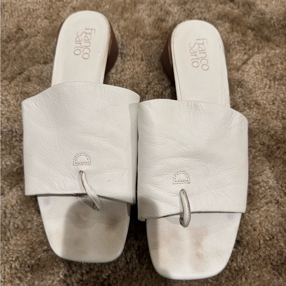 Franco Sarto Women's Cream Mules